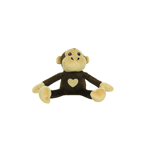 Mighty Jr Safari Monkey - Brown, Plush, Squeaky Dog Toy by Mighty - dog toy