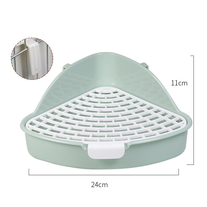 Small Pet Corner Litter Box – Potty Trainer for Rabbits, Guinea Pigs & Ferrets