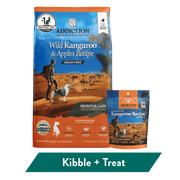Addiction Wild Kangaroo Dry Dog Food & Meaty Bites Dog Treats Bundle