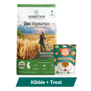 Addiction Zen Vegetarian Dog Food & Vegan Treats Bundle