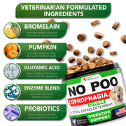 Coprophagia Support Chews for Dogs – 120 Count