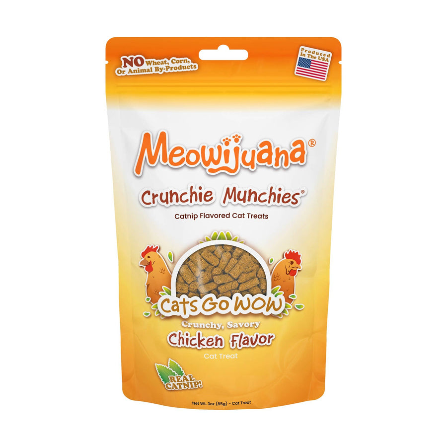 Meowijuana Crunchie Munchie Chicken Cat Treat 3oz by Meowijuana - cat treat