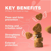 Chewia Flea & Tick Soft Chews for Dogs – 180 Count