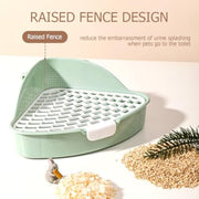 Small Pet Corner Litter Box – Potty Trainer for Rabbits, Guinea Pigs & Ferrets