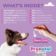 Prenatal Multivitamin Chews for Dogs – 120 Count