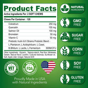 Dog Allergy Chews 120 Count Itch Relief Hot Spots Immune Support