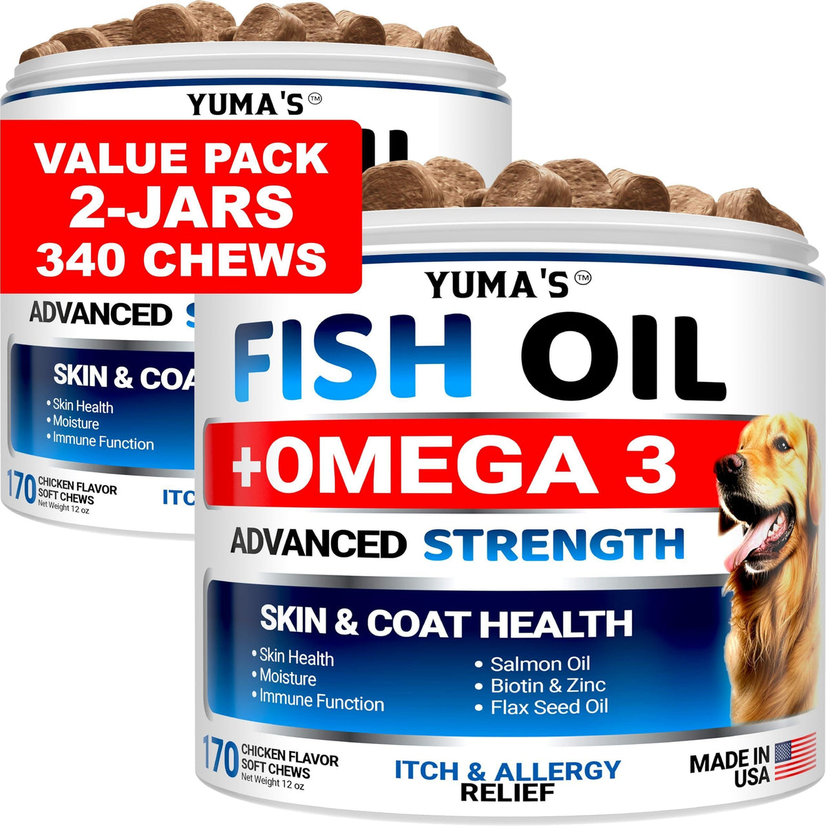 Omega-3 Fish Oil for Dogs – 2-Pack