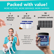 Dog Probiotics Powder 360 Scoops Digestive Enzyme Diarrhea Relief Immune