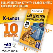 Cat Scratch Furniture Protectors – 10 XL Sheets