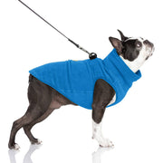 Gooby Half Zip-Up Fleece Dog Vest – Blue