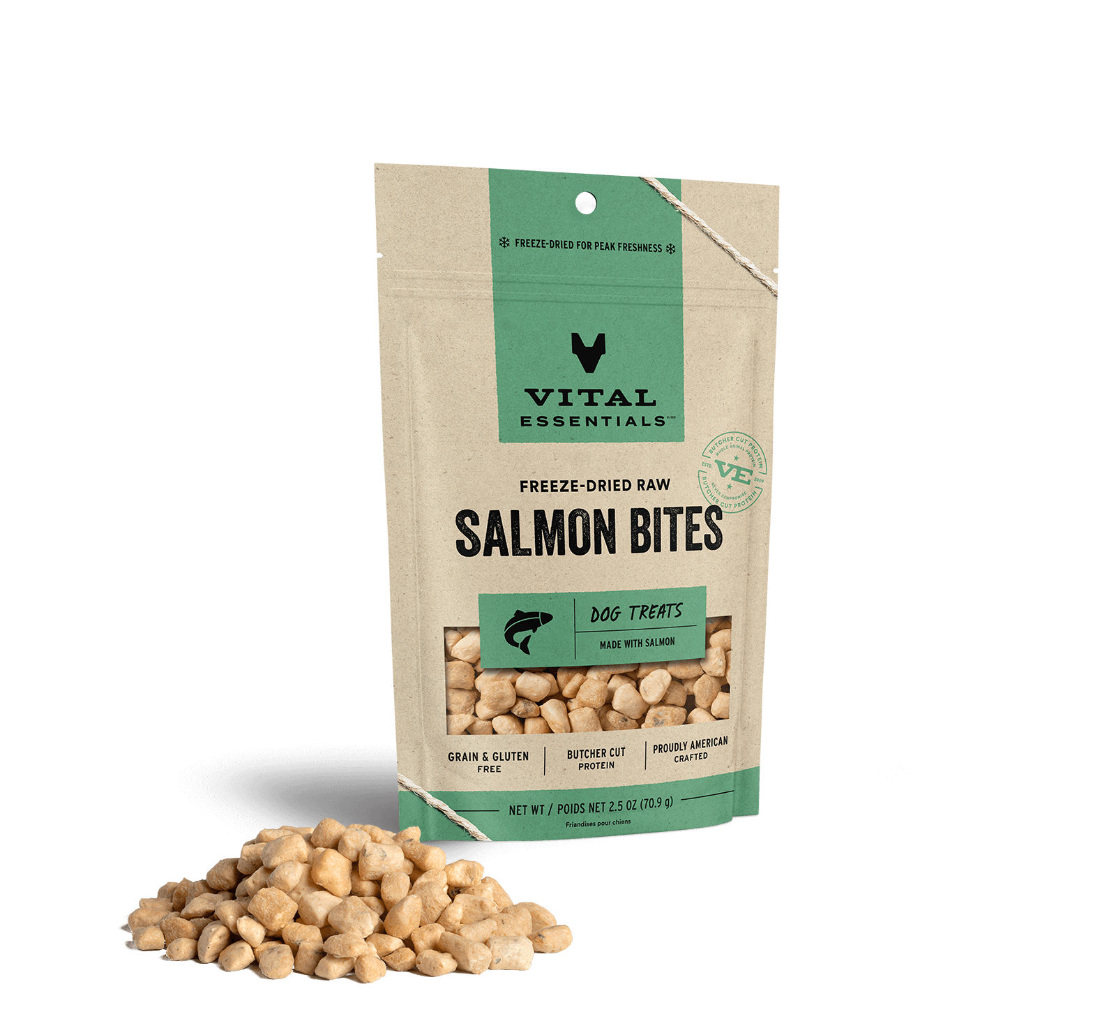 Vital Essentials Raw Salmon Bites FD Dog Treats 2.5 oz by Vital Essentials - dog treat