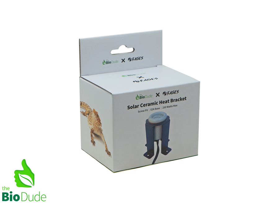The Bio Dude x Kages Solar Ceramic Reptile Heating Bracket