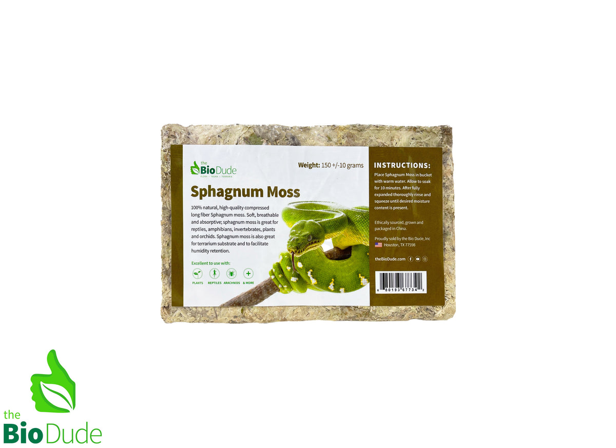 The Bio Dude Compressed Sphagnum Moss Brick – 150 g