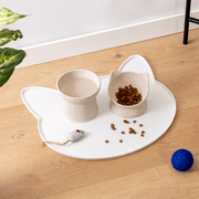 Oscar Silicone Cat Placemat – White