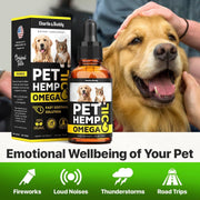 Hemp & Salmon Oil for Dogs & Cats – Omega 3-6-9, 1 fl oz