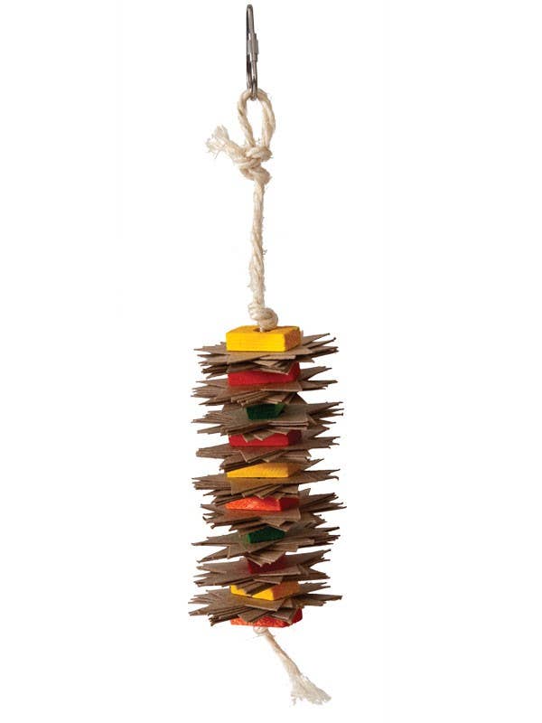 Featherland Paradise Medium Chipboard Stars & Wooden Block Bird Toy by Featherland Paradise - bird toy
