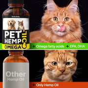 Hemp & Salmon Oil for Dogs & Cats – Omega 3-6-9, 1 fl oz