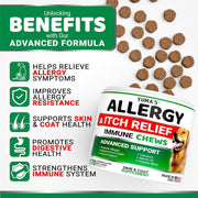 Dog Allergy Relief Chews 2-Pack Itchy Skin Relief Omega-3 Fish Oil Skin & Coat