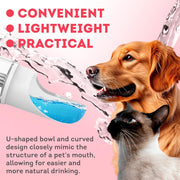 Portable Dog Water Bottle – 12 oz with Silicone Strap & Filter