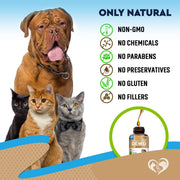 Worm Treatment for Cats & Dogs Liquid Herbal Supplement with Probiotic