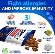Probiotics for Dogs 70 Chews Duck Flavor Gut Health & Prebiotics