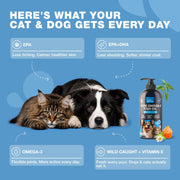 Omega 3-6-9 Fish Oil for Dogs & Cats – Salmon & Pollock