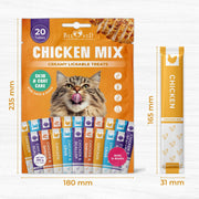 Beloved Pets Chicken Mix Creamy Lickable Treats for Cats & Dogs – 20 Tubes