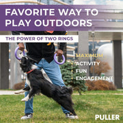 Dog Ring Fetch & Tug Toy – Medium, 2 Rings