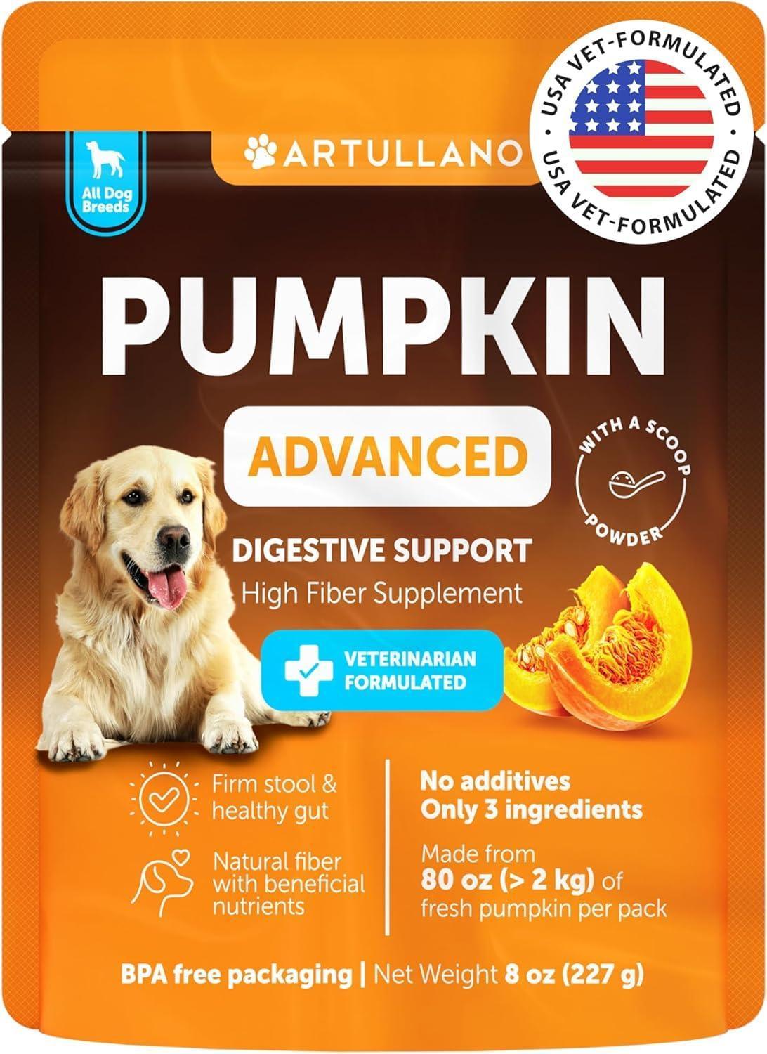 Pumpkin Powder for Dogs – Digestive Fiber Supplement, 8 oz