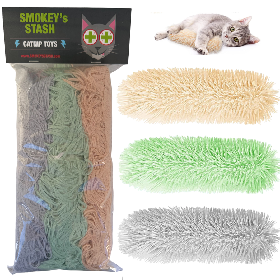 Smokey's Stash Catnip & Crinkle Pillow Toys – 3 Pack by Smokey's Stash