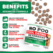 No Poo Chews for Dogs 170 Count Coprophagia Deterrent Probiotics