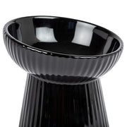 PARK LIFE DESIGNS Fluted Tilt Ceramic Cat Dish – Ideal For Food Or Water