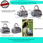 Mr. Peanut's Gold Series Mini Expandable V3.0 Pet Carrier