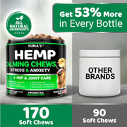 Yuma's Hemp Calming Soft Chews for Dogs – 170 Count, Beef Flavor