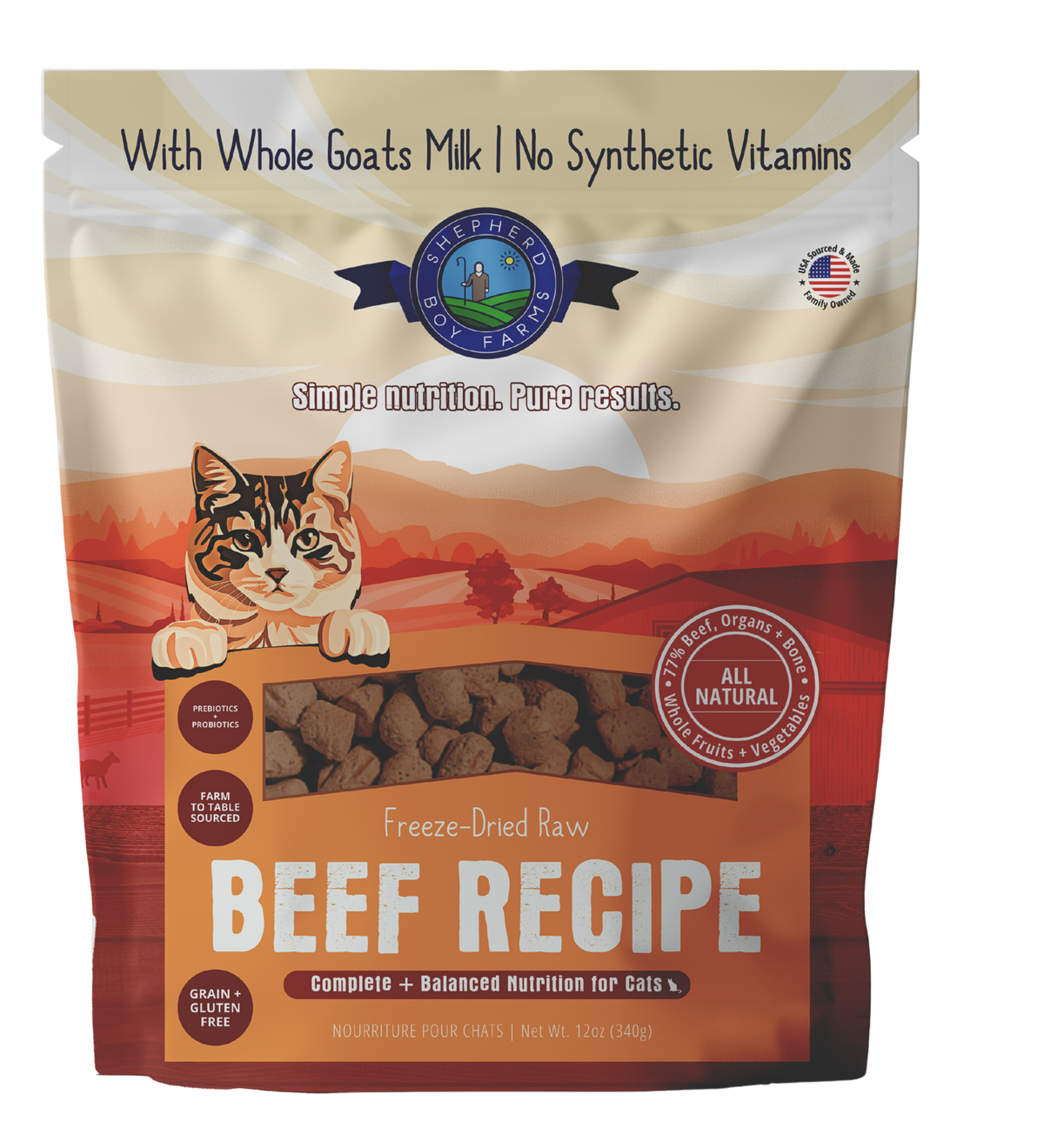 Renee's Freeze-Dried Beef Recipe Cat Food - 12 oz