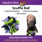 Interactive Snuffle Ball & Treat-Dispenser Toy for Dogs – Blue