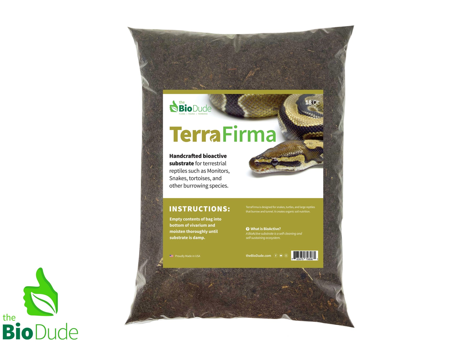 The Bio Dude Terra Firma Bioactive Substrate – 18 qt