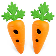 Jeffers Baby Carrot Natural Rubber Treat Dispensing Dog Dental Chew Toy