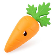 Jeffers Baby Carrot Natural Rubber Treat Dispensing Dog Dental Chew Toy