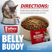 Jeffers BELLY BUDDY Probiotic Supplement Packets for Cats – Multi-Strain Digestive & Immune Support