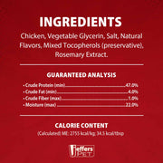 Jeffers High Protein Chicken Jerky Dog Treats, 24 oz - 100% Natural, Grain-free, Gluten-free, Made in USA