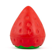 Jeffers Squeaky Strawberry Natural Rubber Dog Dental Chew Toy with Squeaker & Vanilla Scent for Medium Chewers