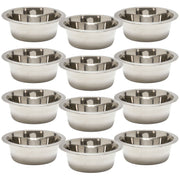 Jeffers Standard-Weight Stainless Steel Food & Water Pet Bowls