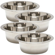 Jeffers Standard-Weight Stainless Steel Food & Water Pet Bowls