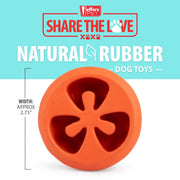 Jeffers Tomato Shaped Natural Rubber Treat Dispensing Dental Dog Chew Toy for Medium-Chewers