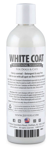 Jeffers Pet White Coat Whitening Dog & Cat Shampoo