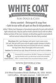 Jeffers Pet White Coat Whitening Dog & Cat Shampoo