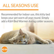 K&H Amazin’ Thermo-Kitty Pad Heated Cat Bed – Indoor Cat Warming Pad with 4-Watt Removable Heater, Machine Washable