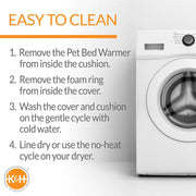 K&H Pet Products Thermo-Pet Cave Heated Cat Bed – Plush Cat Cave & Tunnel for Cats and Small Dogs - Pristine Pet Supply