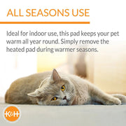 K&H Thermo-Kitty Heated Cat Bed – Energy-Efficient, MET Certified Indoor Cat Warming Mat - Pristine Pet Supply